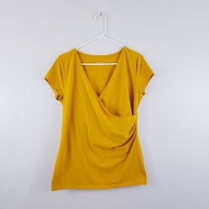 5/$25 Merona Yellow Wrap Top